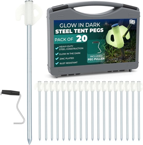 Tent pegs glow - in, the