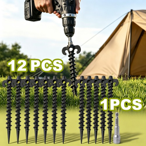 12pcs screw spiral tent - screw, in