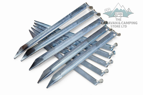 Galvanised steel tent - tent, pegs