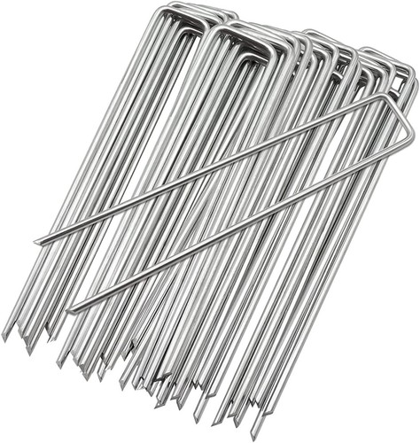 Galvanised steel garden pegs - garden,