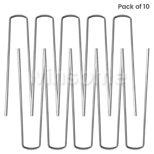 Galvanised steel garden pegs - steel,