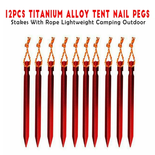 12x titanium alloy tent - alloy, pegs
