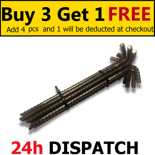 Tent pegs heavy duty - heavy, ribbed