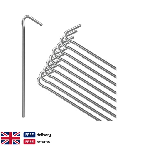 10x metal tent pegs inch - metal,