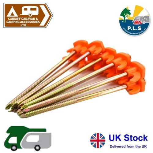 Rock tent pegs - high-viz, orange