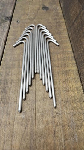 Stainless steel tent pegs - stainless,