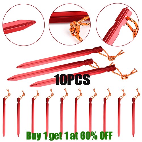 10x titanium alloy tent pegs - 10x,