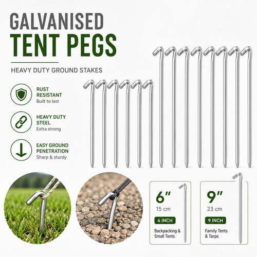Galvanised steel tent - galvanised,